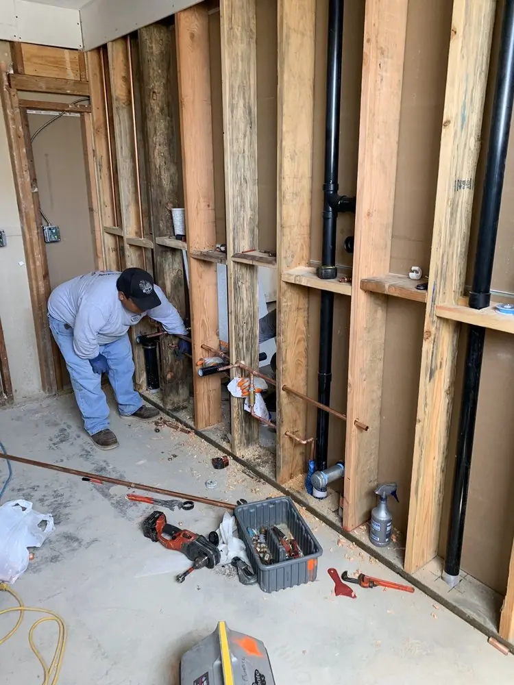 Commercial rough-in plumbing for Water Heater Replacement in Lloyd District